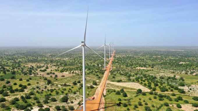 Senegal’s first utility-scale wind farm near Taiba N’Diaye in the west of the country