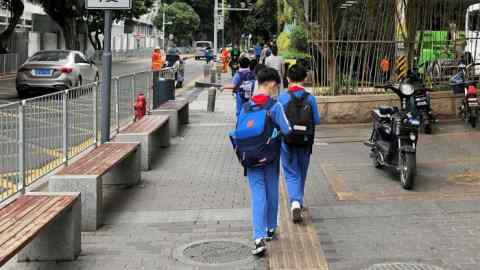 Schoolchildren in Guangdong province