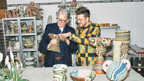 Paul Smith and Henry Holland with Holland’s new ceramics collection