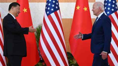 Xi Jinping meets Joe Biden on the sidelines of the G20 summit in Bali last year