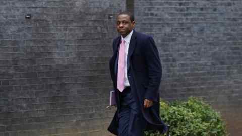 Economic Secretary to the Treasury, Bim Afolami, arriving in Downing Street