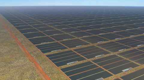 A picture of a solar farm
