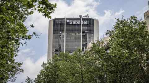 The Banco Sabadell offices in Barcelona, Spain