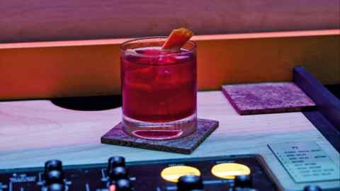 Eavesdrop’s Negroni with cedar, lavender, chamomile, and eucalyptus