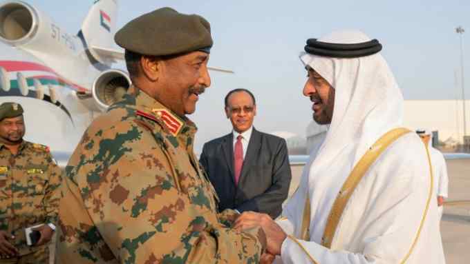 Crown Prince Mohammed bin Zayed Al Nahyan of Abu Dhabi receives Burhan