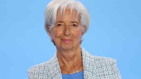 Christine Lagarde addresses the press conference in Frankfurt on Thursday