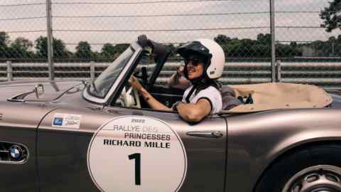 Amanda Mille in car #1, a 1958 BMW 507