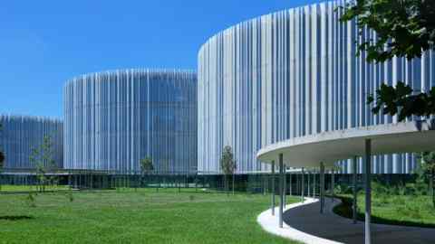 The new campus of Luigi Bocconi University in Milan (Italy) designed by Kazuyo Sejima e Ryue Nishizawa with the Master, Executive and Office buildings.