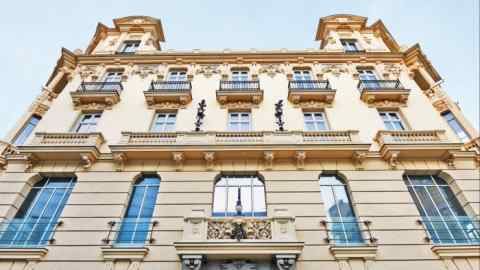 The neoclassical facade of Madrid’s Urso hotel