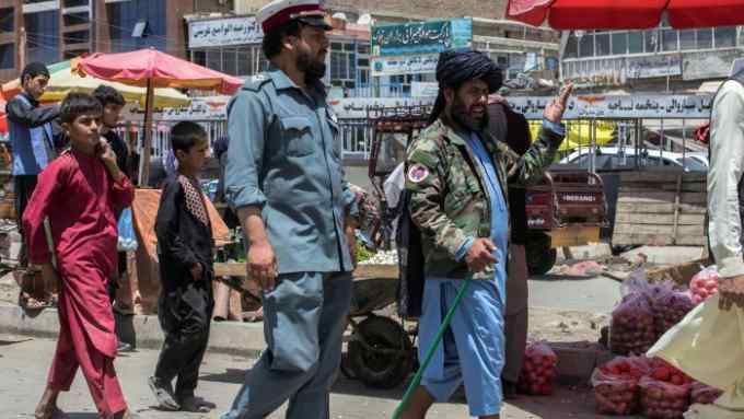 Afghans on the street in Kabul, Afghanistan