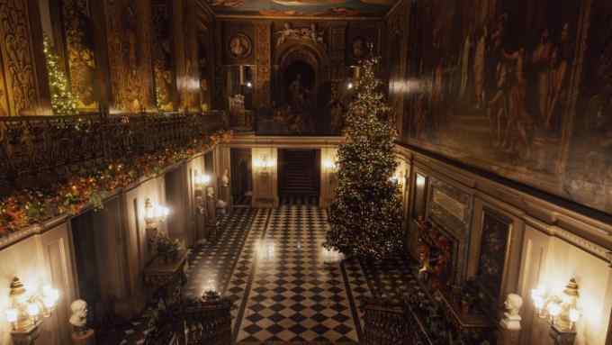 Chatwsorth House converted into the Palace of Advent for Christmasa