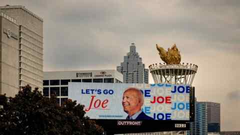 A Joe Biden billboard in Atlanta