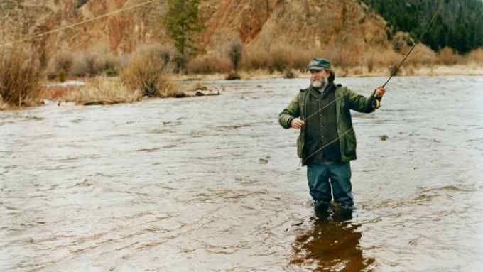 David Coggins fishing at Rock Creek, Montana