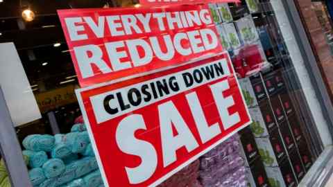 A closing down sale in Birmingham