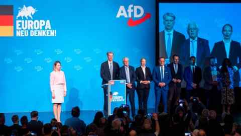 the AfD leadership on stage